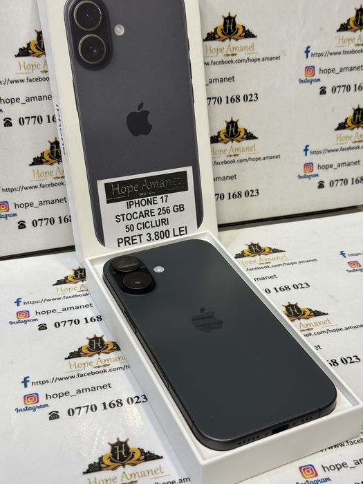 Hope Amanet P7 Iphone 17 256 Gb  50 cicluri