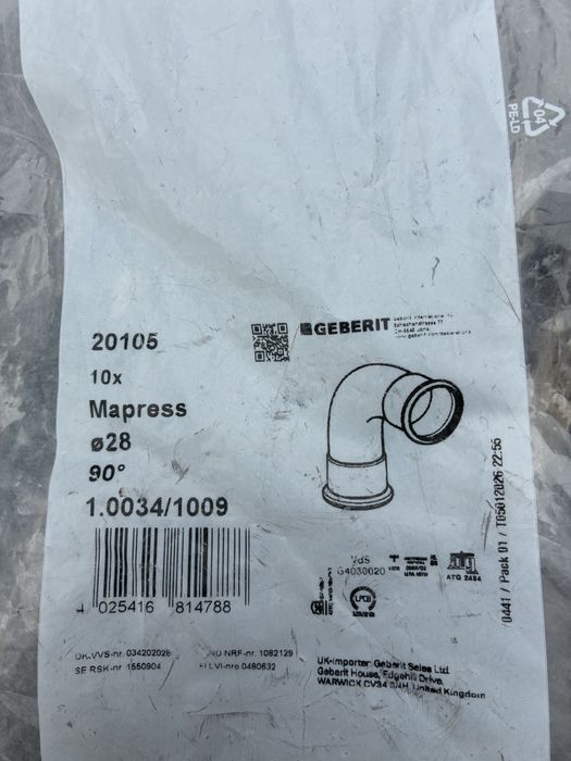 Geberit Mapress Otel Carbon Cot 28/90
