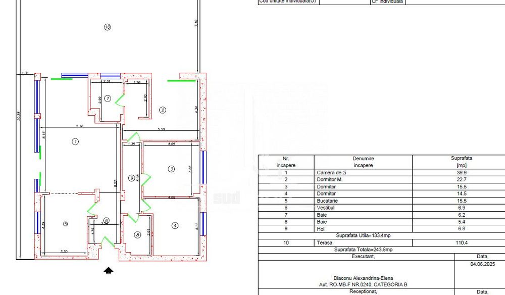 Penthouses 4 camere 2 bai si terasa 110 mp in complexul Green Garden.