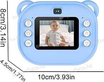 Детски Фотоапарат камера с незабавен печат и функции „Направи си сам“