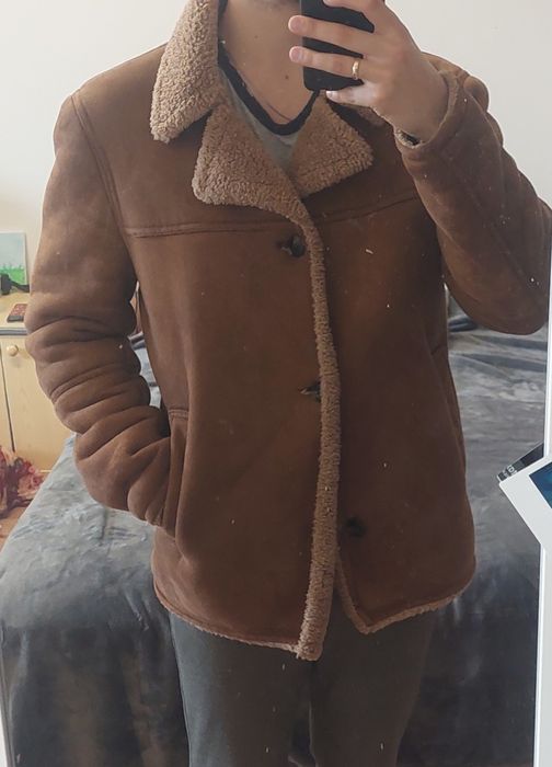 Яке ZARA кожа велур