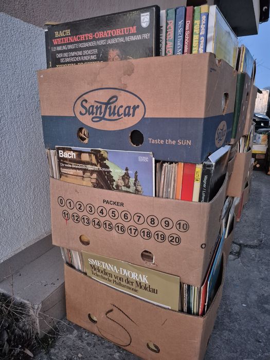 Vand Lot 500lp Discuri Vinil colectie  muzica clasica mixtă straina pentru pick Up