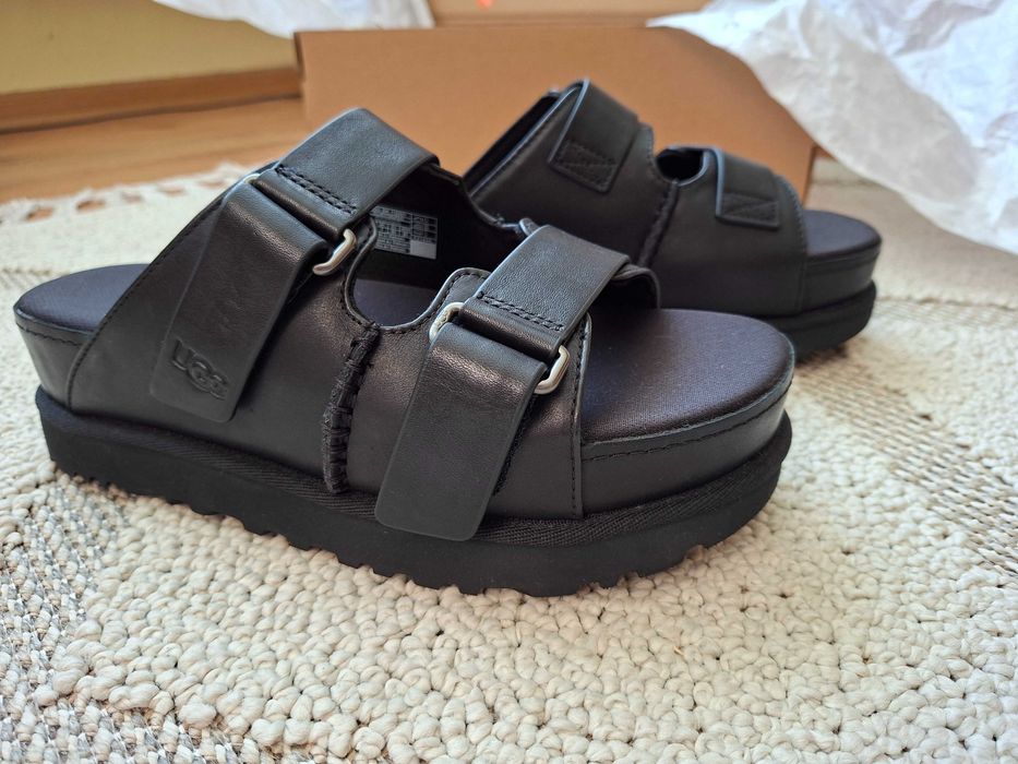 ugg goldenstar hi slide black оригинални в черен цвят