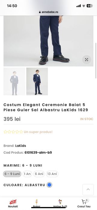 Costum elegant băiat 5 piese