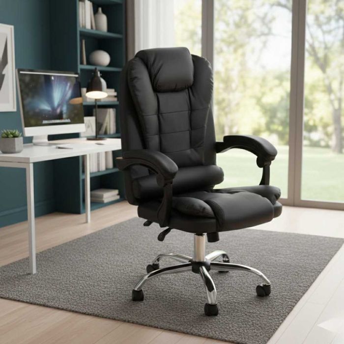 Въртящ се офис стол Aseto с функция накланяне, Кремав/Черен, до 140 кг