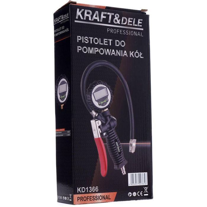 Pistol pneumatic pentru umflat roti cu manometru si afisaj digital