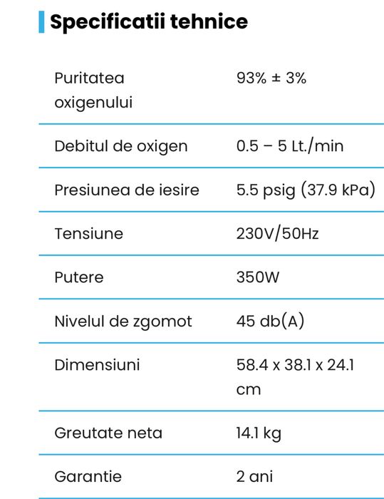Concentrator De Oxigen Philips Respironics EverFlo, 5LPM