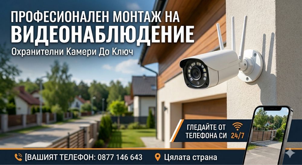 Настройка и изграждане на видеонаблюдение за дома и бизнеса във всеки град