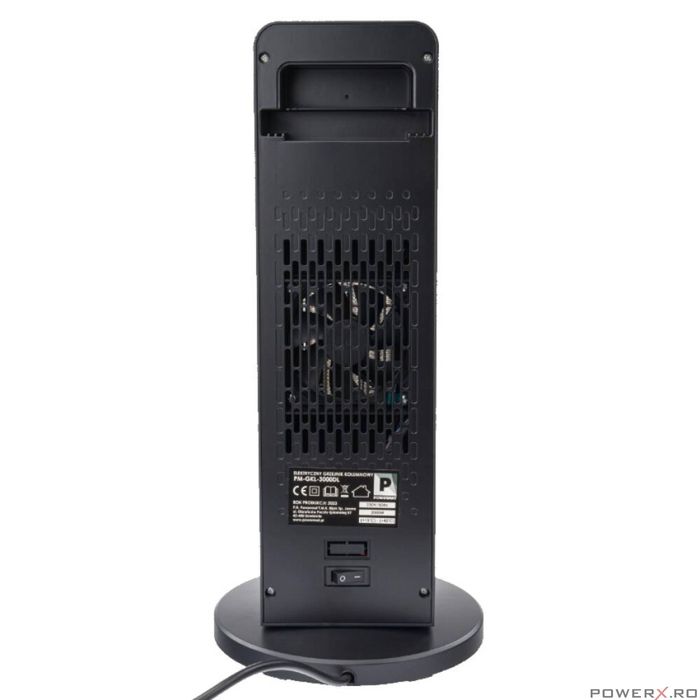 Incalzitor cu termostat, radiator tip turn, ventilator, 2000 W,