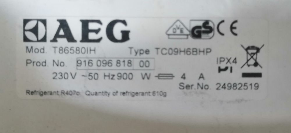 Компресор сушилня AEG T865801H