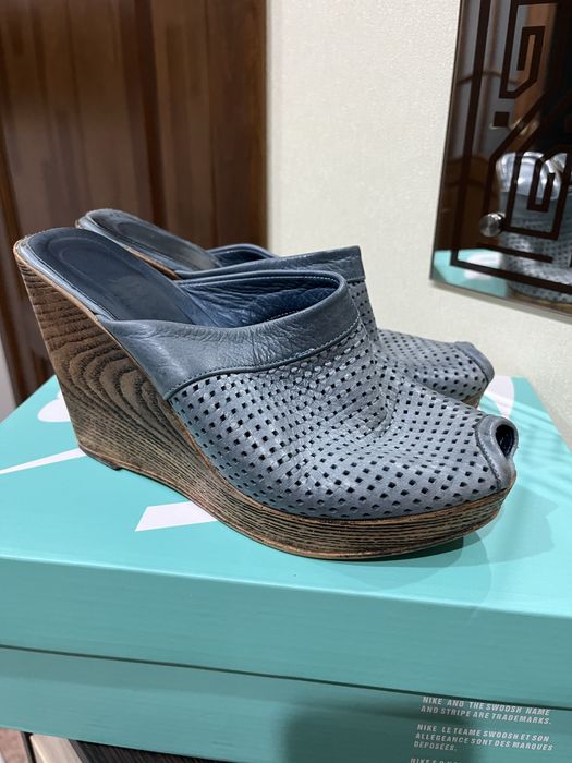 Сабо из натуральной кожи