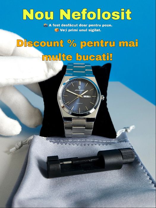 Nou-nouț (Deschis doar pentru poze. Se vinde cel sigilat!) Ceas Clasic Poedagar - Stil Tissot PRX