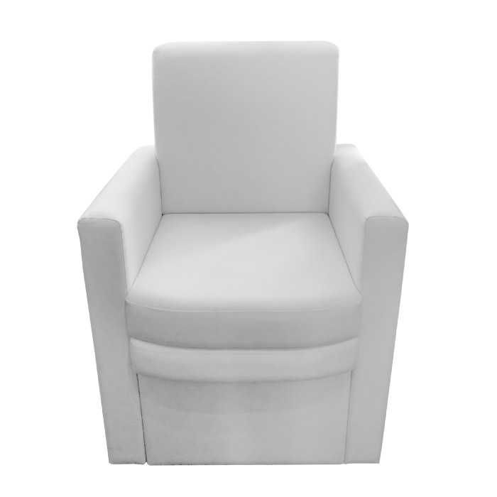 Масивен козметичен стол за педикюр с вадеща се поставка - Бял/Черен