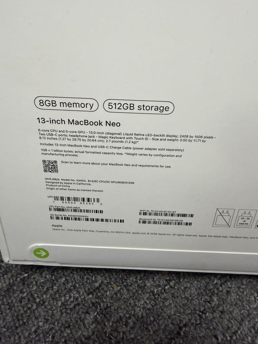 Oferta !! Macbook Neo 512 gb SIGILAT ! Culoare frumoasa Roz !
