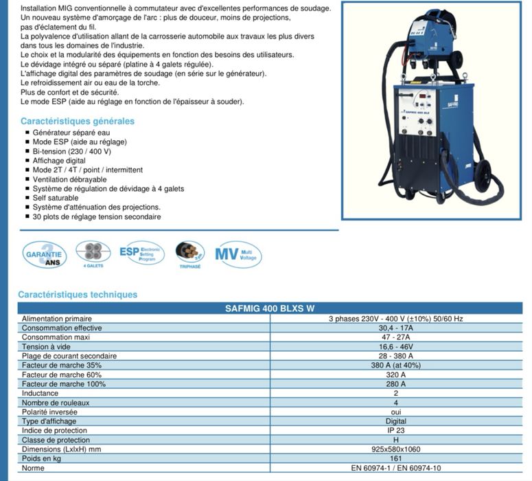 Aparat de sudura Mig Mag Saf Pro SafMig 400 BLC 400 amperi