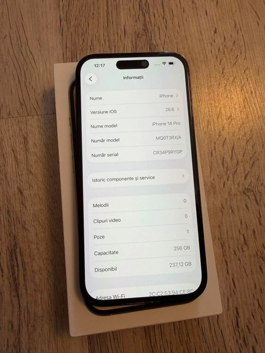 Vand Sau Schimb IPhone 14 PRO Space Black 256Gb Neverlocked