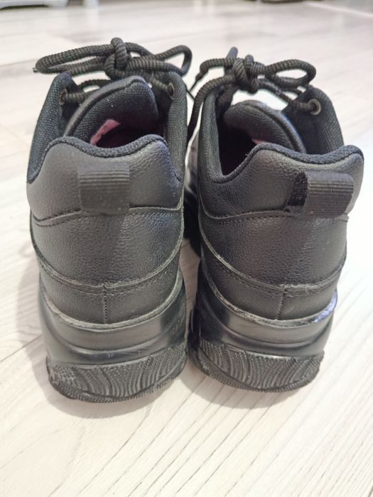 Adidași negri înalți platforma Punk Rock Goth Altercore mărimea 37