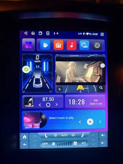 Navigatie Android Ford Focus Mk3 Tip Tesla - Carplay / Android Auto , Android 15 , Ecran QLed