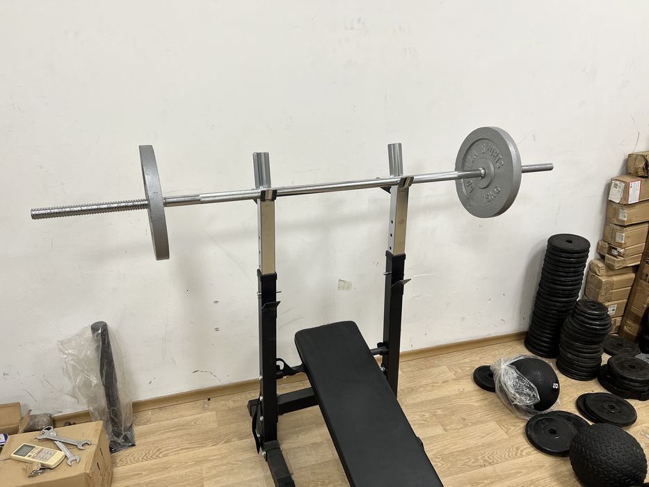 Bara haltera 1,75 m,10 kg,30 mm+discuri fier 2x15 kg noi, Total 40 kg