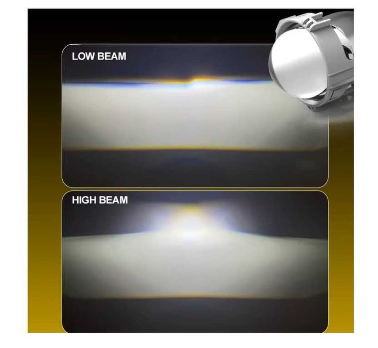 Комплект Bi-LED лупи за вграждане във фарове  2.5"инча 80W 7000lm 12V
