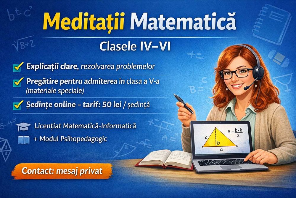 Meditații matematică – clasele IV–VII