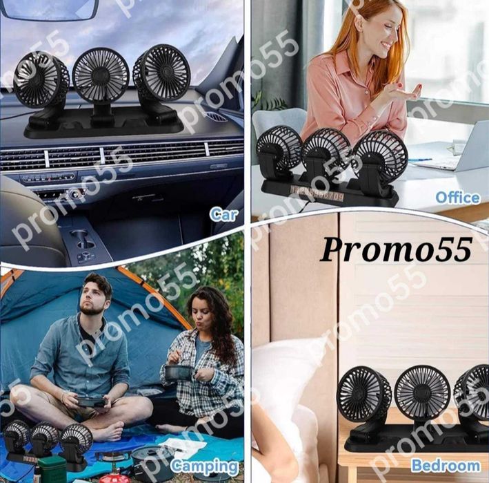 Преносим Вентилатор с USB за автомобили, камиони, офиси, дом