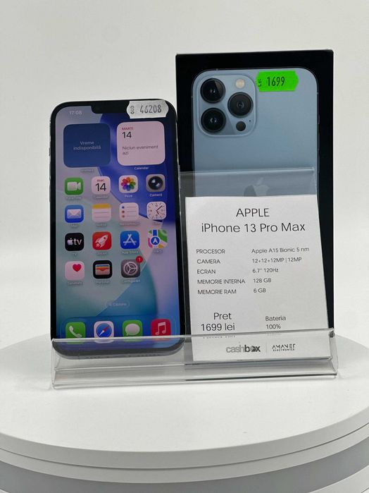 Iphone 13 Pro Max 128GB Baterie 100% Garantie 24 Luni CashBox