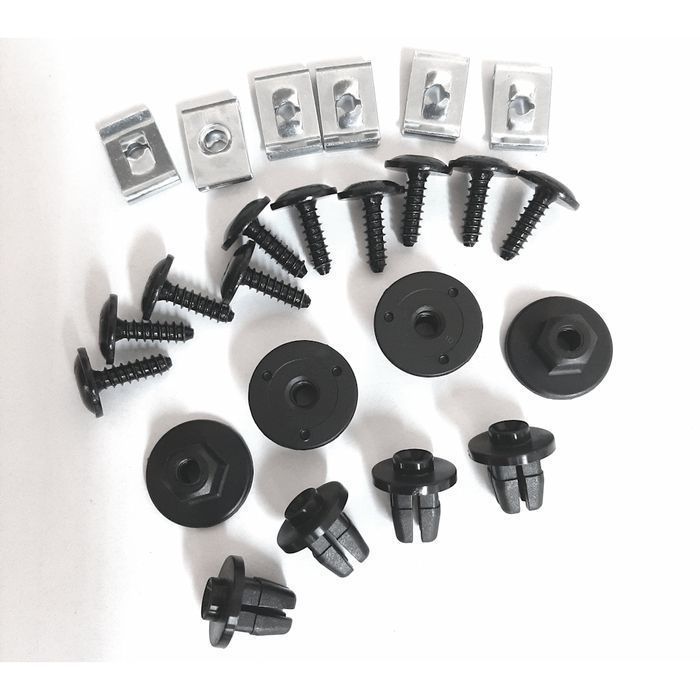 Set cleme fixare carenaj roata Volvo S40/V50 (MS/MW), 10.2003-05.2012; S80 (AS), 04.2006-2016; XC60, 05.2008-02.2017, aripa interiorara, 24 buc