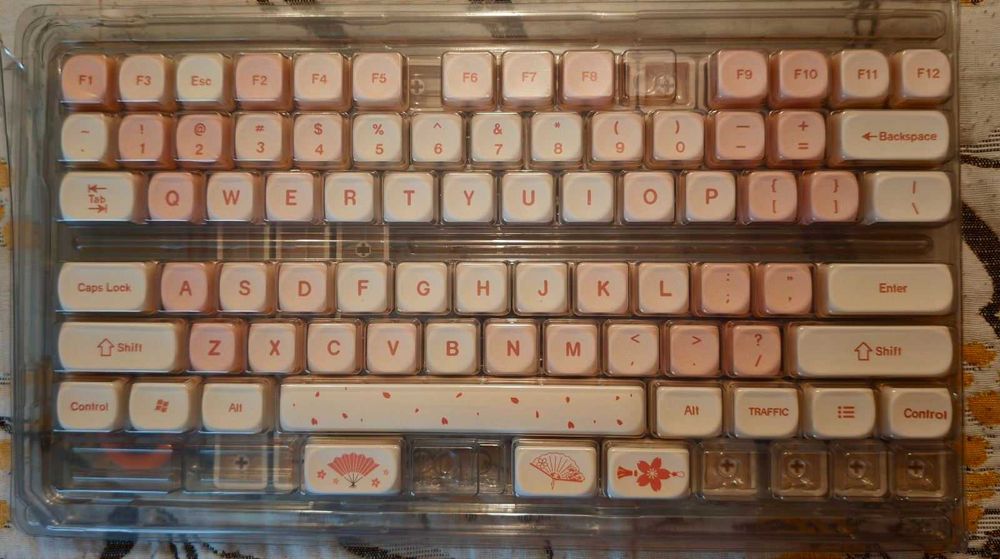 Капачки за механична клавиатура Womier Cherry Blossom (143 бр., MOA, PBT)