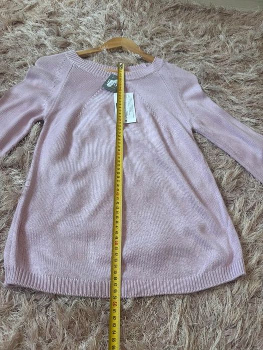 Pulover tricotat roz trandafiriu subtire Massimo Dutti marimea S nou