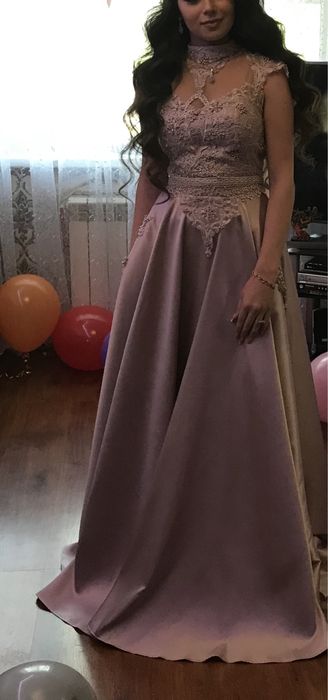 Палтье длинное вечернее