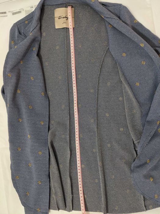 Sacou/Blazer WIYA, mărimea M, albastru cu detalii aurii