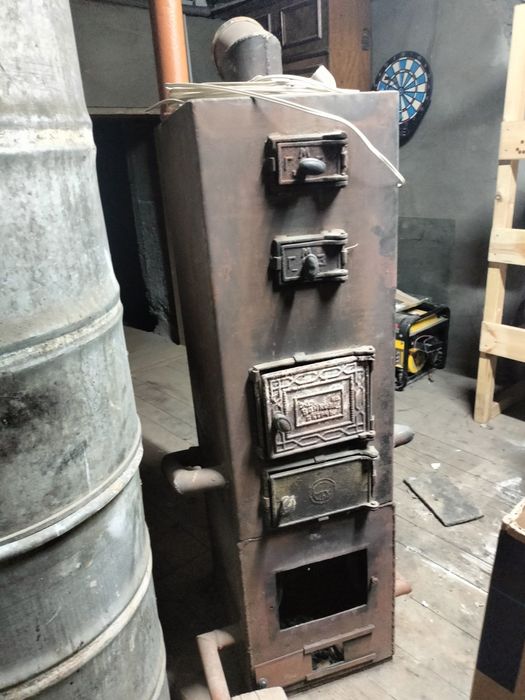 Печка уголь - газ