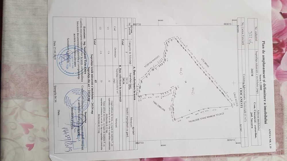 Teren 24134 mp Ciocanesti, Jud. Suceava