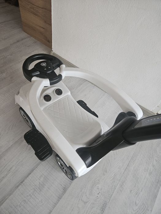 Masina de jucarie prntu plimbat copii unisex (alba)