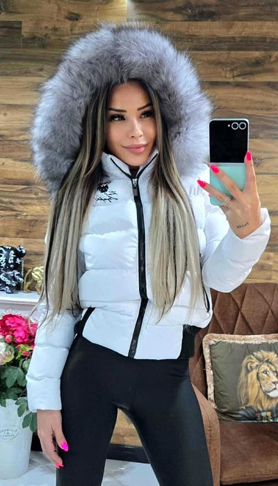 Geaca de iarna Karl cu blana naturala de vulpe