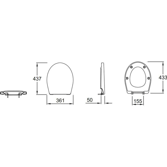 Седалка + капак за тоалетна (Soft Close) – KOHLER