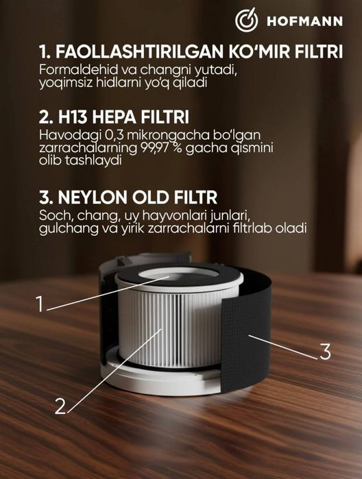 Очиститель + увлажнитель воздуха Hofmann