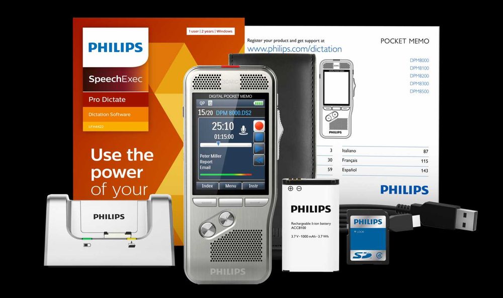 PocketMemo Voice Recorder PHILIPS DPM 8000