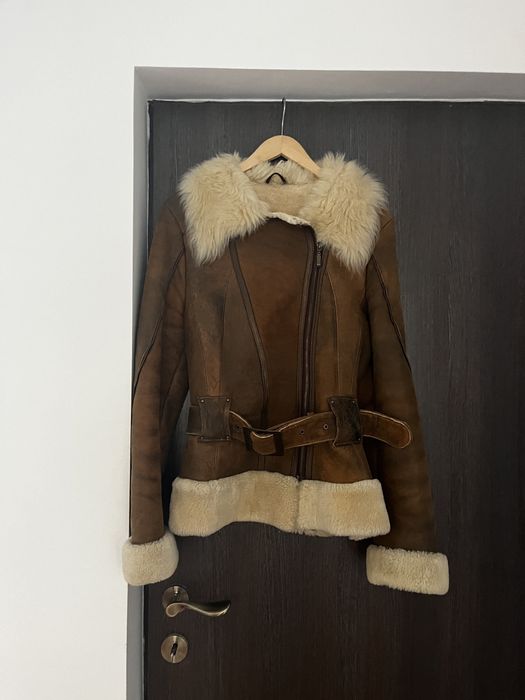 Cojoc/ jacheta blana naturala S