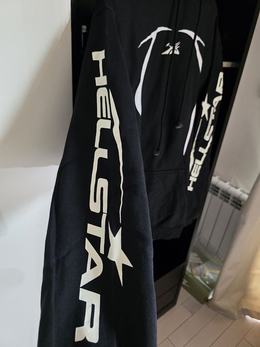 Hellstar черен hoodie — L / oversized