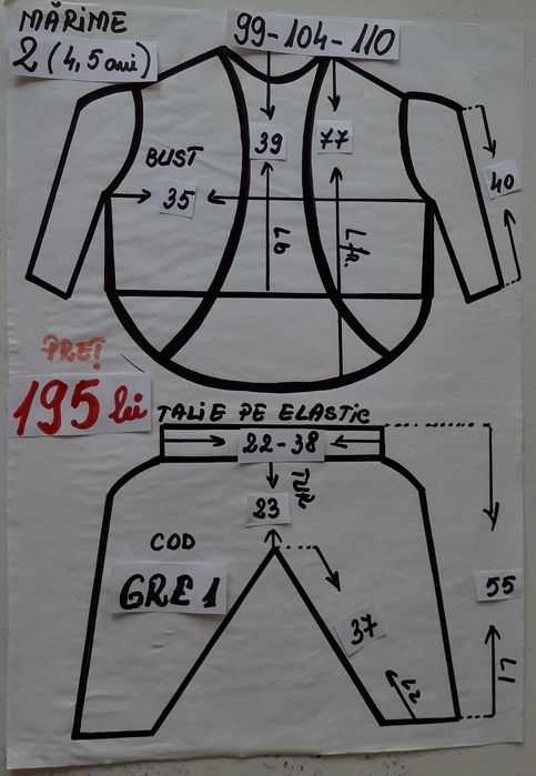 Costum Greiere (Licurici) pentru copii