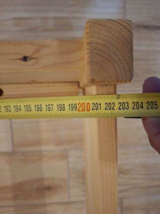 Единично дървено легло с матрак 90/200