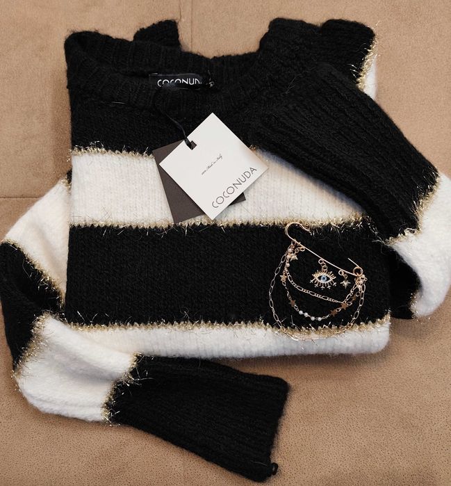 Coconuda нов италиански бутиков пуловер с вълна