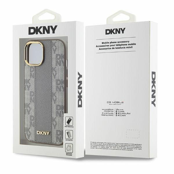 Dkny dkhmp15spcpvsle iphone 15 6.1" beige hardcase leather checkered m