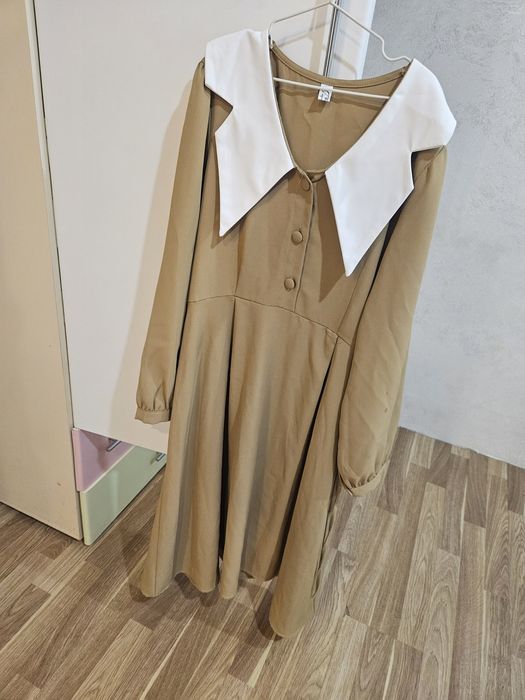 платье бежевое летнее