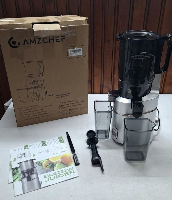 Бавно оборотна Сокоизстисквачка AMZCHEF SJ-036, 250W,1.8L троен филтър
