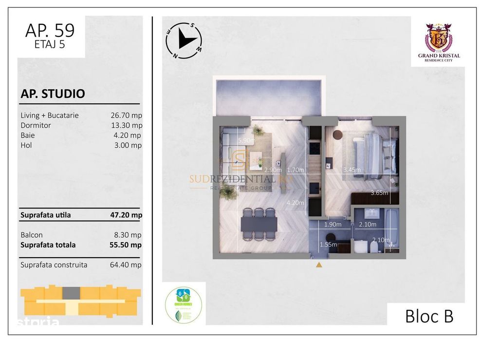 Apartament – București, Apărătorii Patriei - Vedere 4