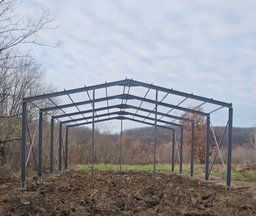 Vand și construiesc o gama larga de hale sau structuri metalice noi ne