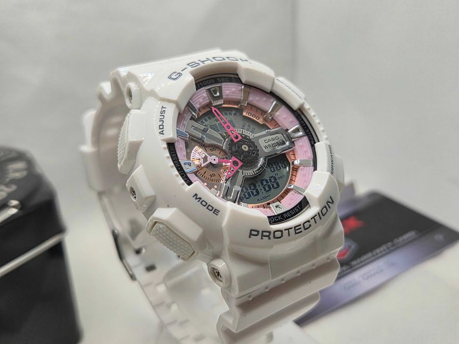 Ceas Sport Casio g shock Ga110mp - White-Pink  .Nou, Garantie 2 ani